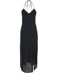 Twinset - Long Dress With V-Neck And Embroidery Details - Lyst