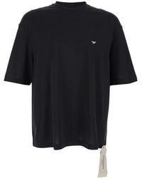 Emporio Armani - T-Shirt Crew Neck Cotton - Lyst