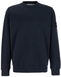 Stone Island - Felpa Con Logo Compass Removibile Applicato Sulla Manica - Lyst