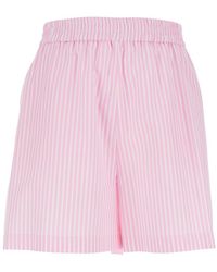 Le Plain - Striped Fabric Shorts For - Lyst