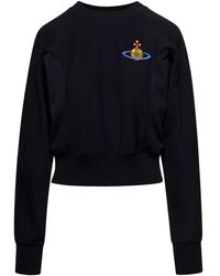 Vivienne Westwood - Crewneck Sweatshirt With Embroidered Orb Logo - Lyst