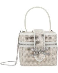 Self-Portrait - Handbag With Crystal Embellishments And Bow Detail - Lyst