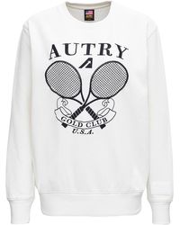 Autry Cotton Sweatshirt With Logo Print - White