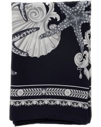 Versace - And Scarf With Barocco Sea Print - Lyst