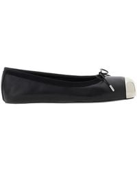 McQueen - Ballet Flats With Metallic Toe - Lyst