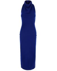 Givenchy - Long Draped Wool Dress - Lyst