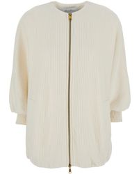 Max Mara - Giubbotto 'Cirino' Girocollo Con Patch Logo Sul Retro E Lavor - Lyst