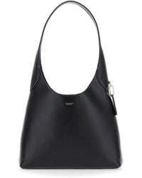 COACH - 'brooklyn Small' Black Shoulder Bag With Logo Lettering On The Front In Leather Woman - Lyst