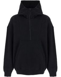 Saint Laurent - Hoodie With Logo Lettering Embroidery - Lyst