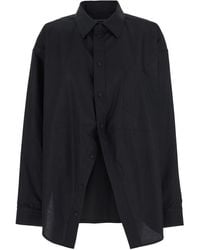 Balenciaga - Camicia Con Colletto A Punta E Spacco Sul Fronte - Lyst