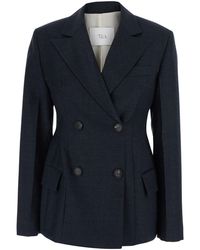 Tela - 'Florence' Double-Breasted Jacket With Notched Revers - Lyst