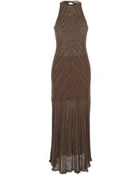 Twinset - Long Sleeveless Dress With Keyhole Closure - Lyst