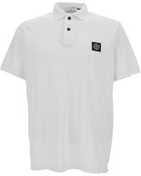 Stone Island - Polo Shirt With Logo Patch - Lyst