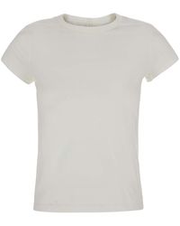 Rick Owens - Essential Cropped Mini T-Shirt With Crew Neck - Lyst
