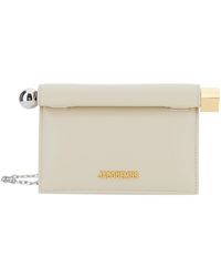 Jacquemus - 'La Petite Pochette Rond Carre' Pouch With Logo Letter - Lyst