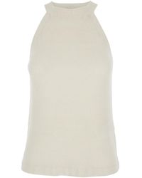 Max Mara - Top 'Lolli' Smanicato A Collo Alto - Lyst