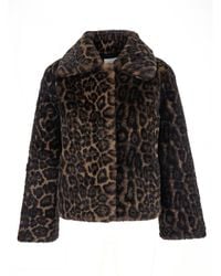 Apparis - Fur Coat With All-Over Leopard Print - Lyst