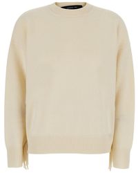 FEDERICA TOSI - Fringed Pullover With Round Neck - Lyst