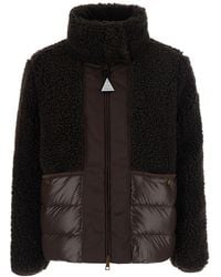 Moncler - 'Glorineux' Down Jacket With Logo Plaque On The Zip Pull - Lyst