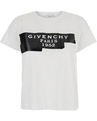 Givenchy - T-Shirt With Lettering Logo On The Front - Lyst