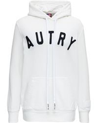 Autry Cotton Hoodie With Logo - White