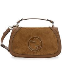 Gucci - 'Blondie' Handbag With Gg Logo Plaque On The Front - Lyst