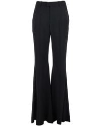 Balenciaga - Flared Viscose Trousers - Lyst