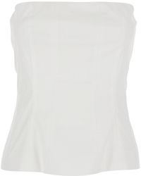 FEDERICA TOSI - Sleeveless Top With Corset Design And Hidden Closu - Lyst