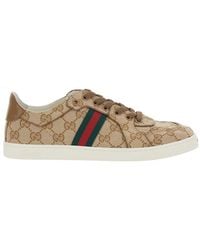 Gucci - Sneaker 'Stretch' Con Motivo Gg All-Over E Dettaglio Web - Lyst