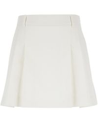 Le Plain - Mini Pleated Skirt With Belt Loops - Lyst