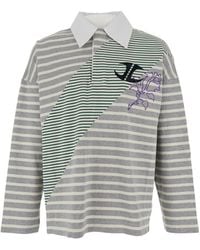 JORDANLUCA - Polo Con Colletto Classico E Motivo A Righe All-Over - Lyst