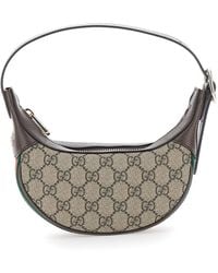Gucci - 'Ophidia' Mini Bag With All-Over Gg Motif And Web Band In - Lyst