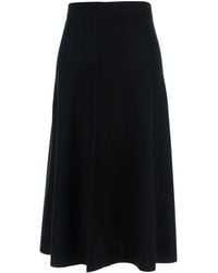 Allude - Knitted Skirt With Flared Design - Lyst