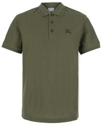 Burberry - T-Shirt 'Eddie Ekd' With Round Neck And Logo On The Fro - Lyst