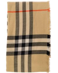 Burberry - Scarf With Check Motif - Lyst