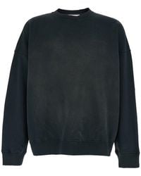 Golden Goose - Crew Neck Sweatshirt With Logo Lettering On The Front And Lightened Effect - Lyst