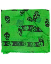 Alexander McQueen - Scarf With Skull And Mushroom Print All-Over I - Lyst