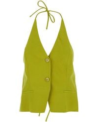 Twinset - Vest With V-Neck And Drawstring Closure On Neck And Bac - Lyst