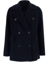 Max Mara - Camilla Coat With Notched Revers And Long Sleeves - Lyst