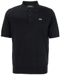 DSquared² - Polo Con Colletto Classico E Dettaglio Logo Sul Fronte - Lyst