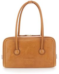 Marge Sherwood - 'Soft Boston' Small Shoulder Bag With Logo Letteri - Lyst