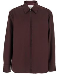 Jil Sander - Camicia Con Colletto Classico E Chiusura Con Zip Sul Fronte - Lyst