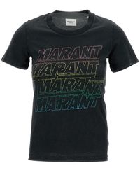 Isabel Marant - T-Shirt Girocollo Con Stampa Logo - Lyst