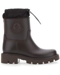 Moncler - 'Kickstream' Rain Boots With Logo On The Side And Drawstring Closure - Lyst