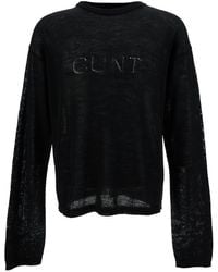 Rick Owens - Long Sleeve Top With Cunt Writing - Lyst