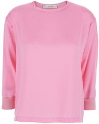 Jucca - Blouse With Long Sleeves And Round Neck - Lyst