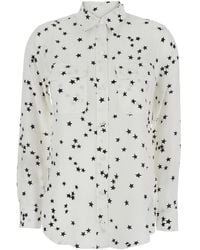 Equipment - Shirt With All-Over Star Motif And Patch Pockets On Th - Lyst