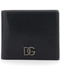Dolce & Gabbana - Card Bi-Fold Wallet With Logo Plaque On The Front - Lyst
