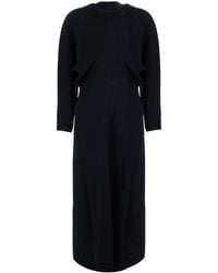 TOTEME - Long Dress With Slouch Waist, Long Sleeves - Lyst