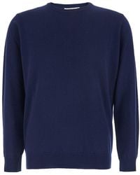 Kangra - Crewneck Sweater With Ribbed Trims - Lyst